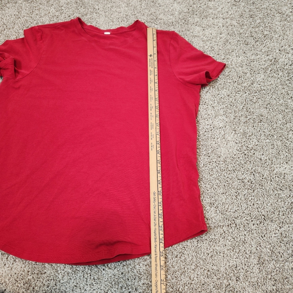 Lululemon Love Crewneck Short Sleeve T-Shirt In Oxford Red Size 12 - Picture 5 of 6